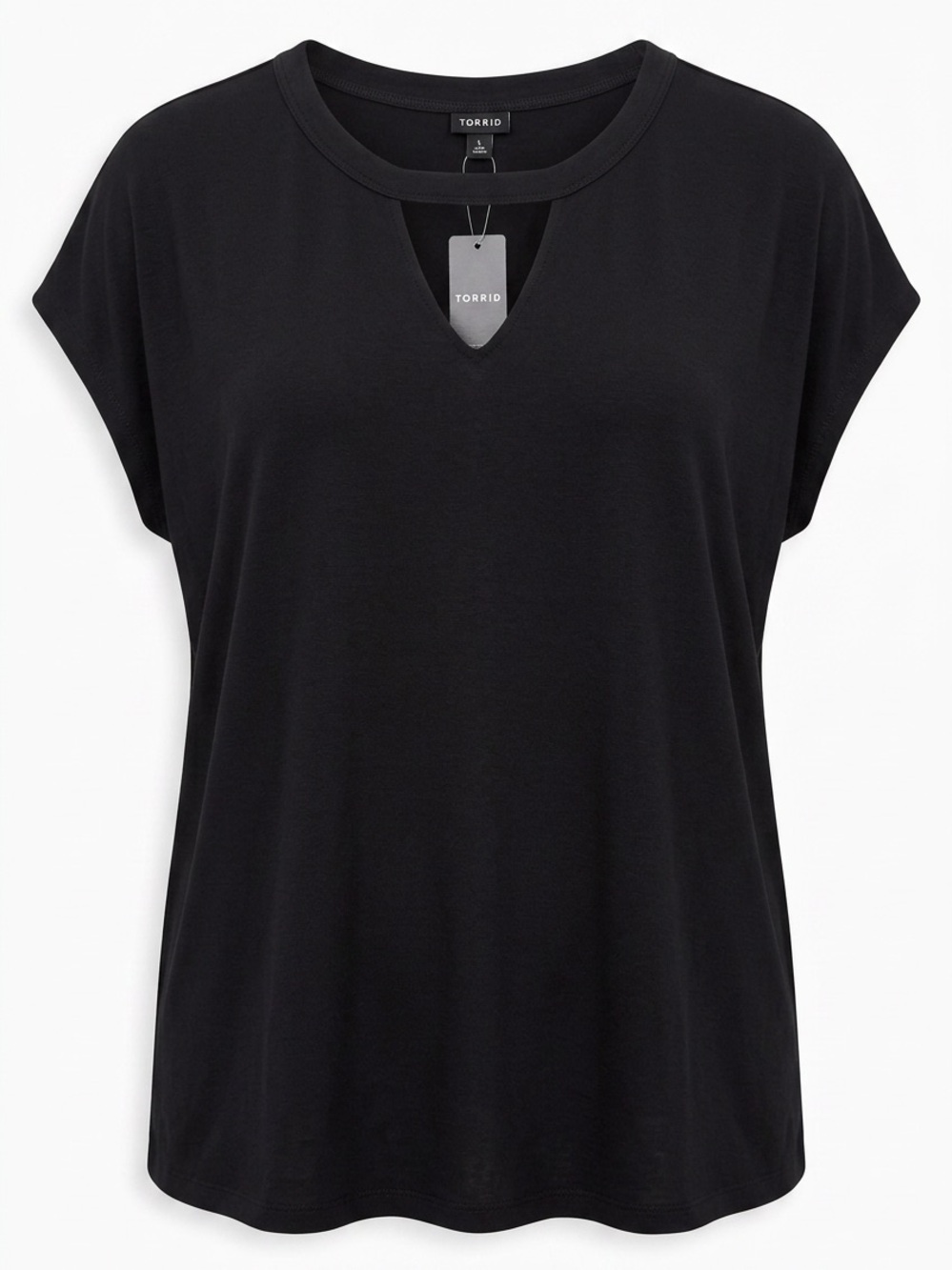 NWT Torrid Black V-Neck Dolman Short Sleeve Top